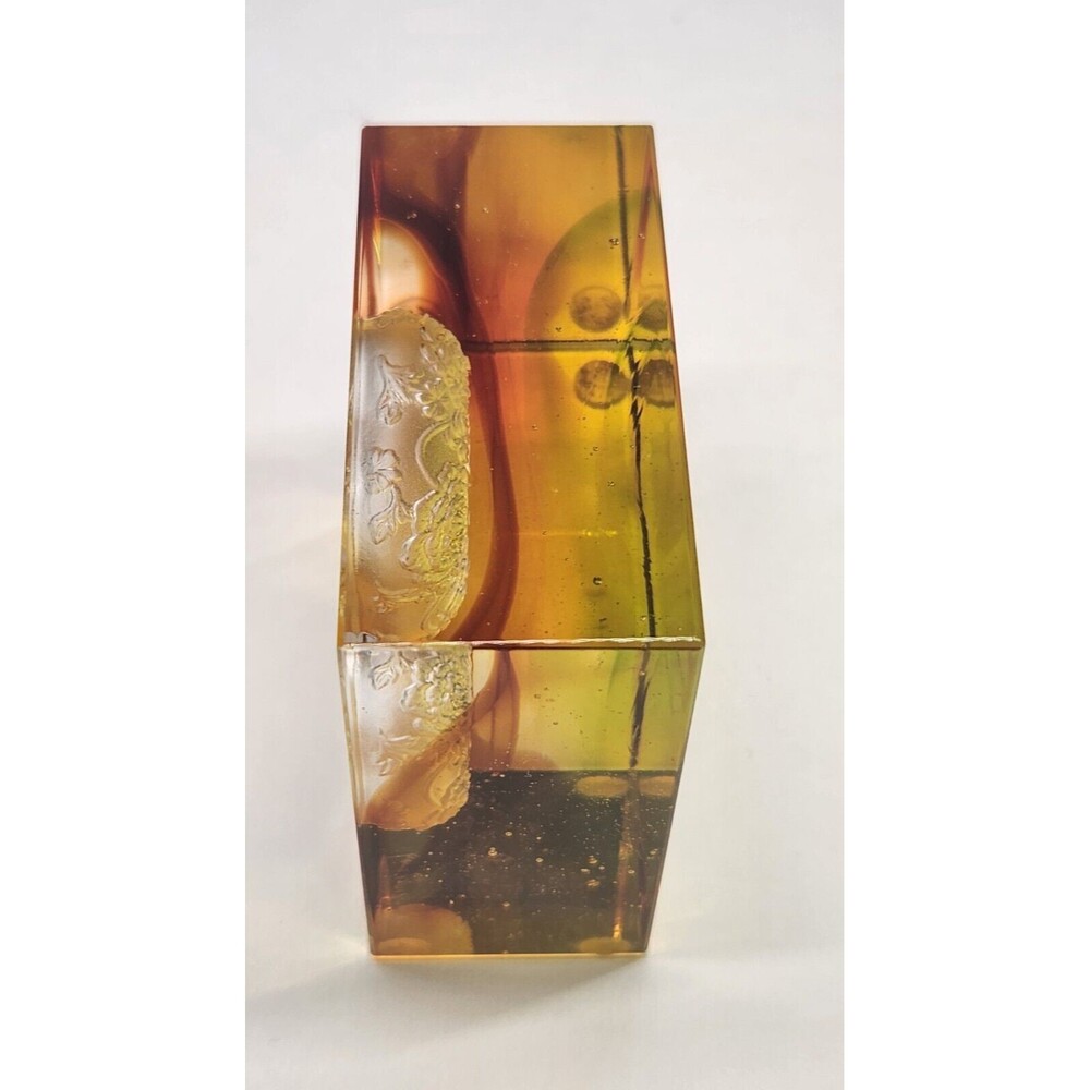 Liuli Crystal Glass Paperweight Complete Magnificence Signed Pate De Verre - Picture 6 of 16